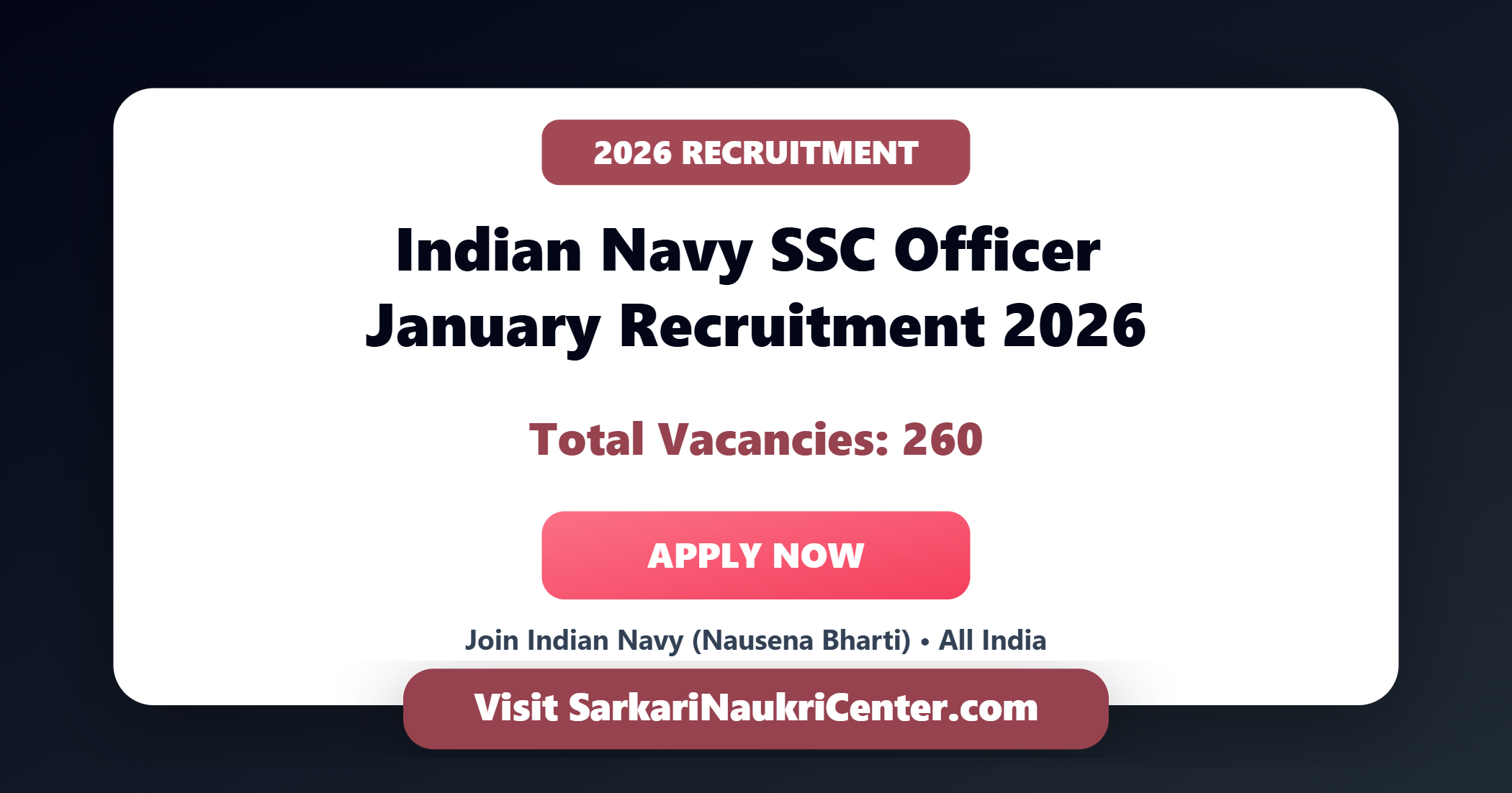 Indian Navy SSC Officer Recruitment 2026-27 image