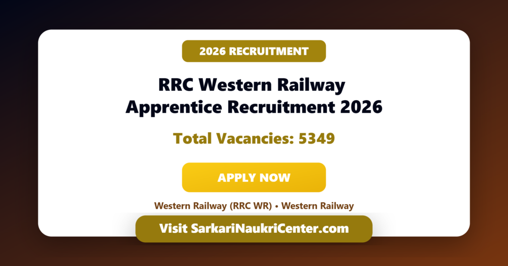 RRC Western Railway Apprentice Recruitment 2026 image