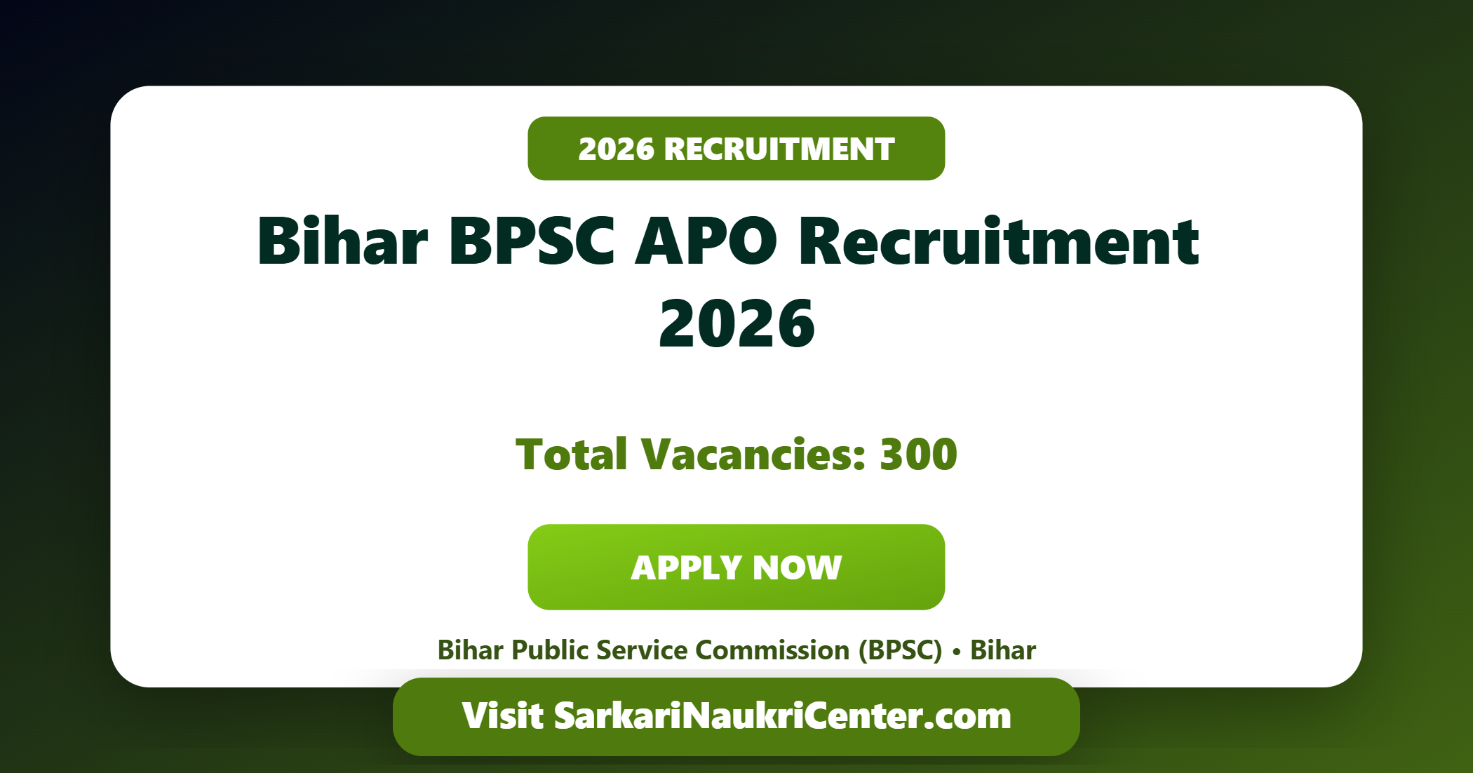 Bihar BPSC APO Recruitment 2026 image