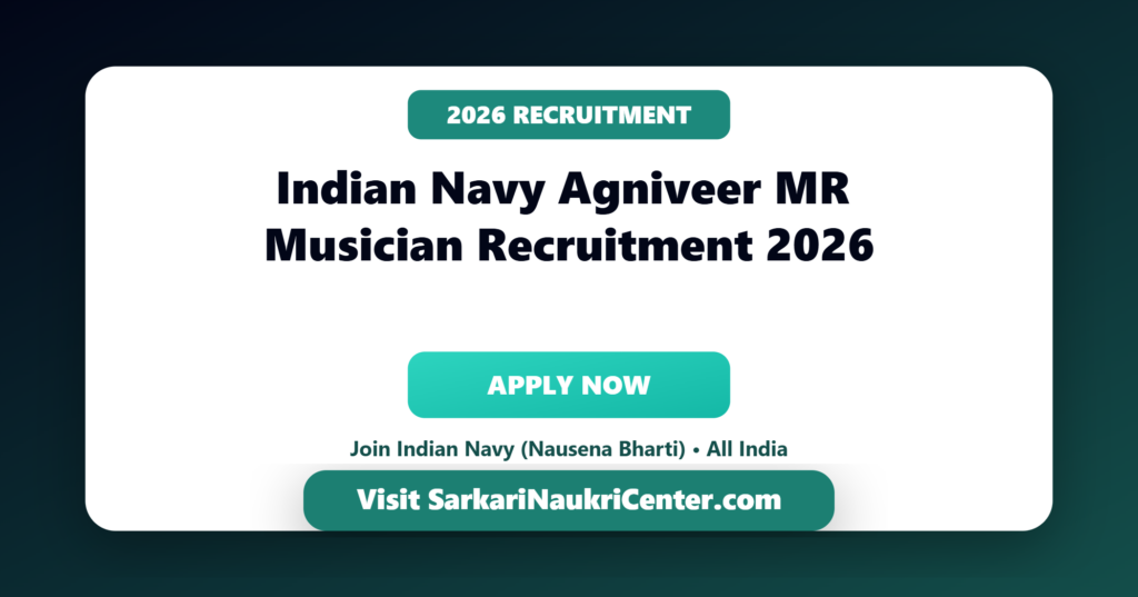 Indian Navy Agniveer MR Musician Recruitment 2026 image