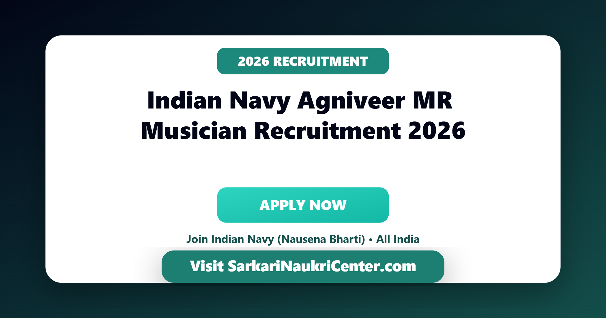 Indian Navy Agniveer MR Musician Recruitment 2026 image
